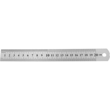 Règle et réglet Règle en Acier Inoxydable 20cm Règle Metallique Taille Double Face Regle Menuisier Antirouille Durable pour Etudiants Ingénieurs Architectes Enseignants Designers Bureau-RAPANDA (1/4)