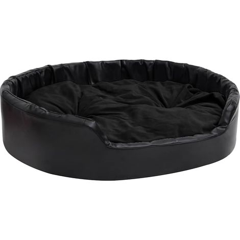 Dog Bed Black Faux leather Medium Dog Bed Rectangular vidaXL (1/5)