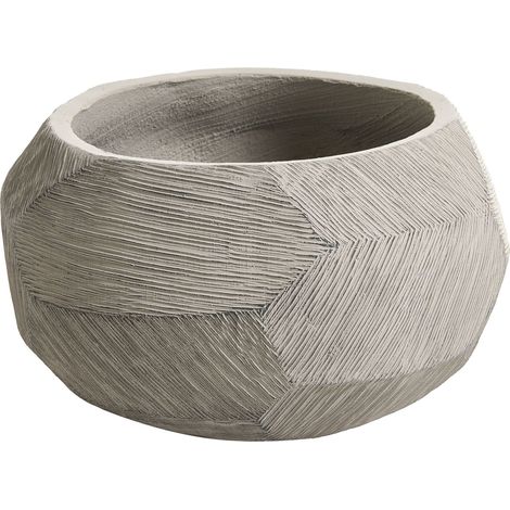Plant Pot Grey Cement Fibreglass 47 x 23 cm Indoor Outdoor RAURIS (1/5)