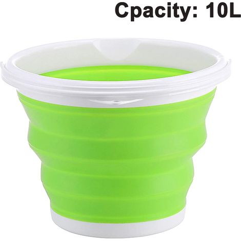 Seau Pliable - 5 L ou 10 L - PP Alimentaire - Pour Plage Jardin Camping Extérieur - 1 Pièce (1/5)