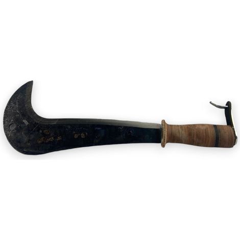 Roncola in acciaio forgiato con manico in cuoio lama 28 cm (1/5)