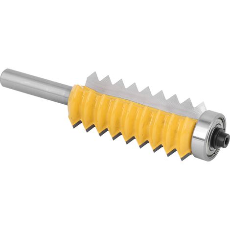 Fraise à bois à tige de 8 pouces, fraise à profiler pour rail, fraise à profiler pour rainures ondulées, couteau de fraisage pour bois à dents multiples (fraise à bois à dents multiples 8 x 55) (1/5)