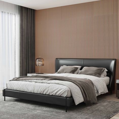 2Pcs Decorative Acoustic Slat Wall Panels And Dark Oak MDF 2400x600mm (1/5)