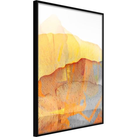 Affiche Murale Encadrée "Martian Landscape" 21 x 30 cm Noir
