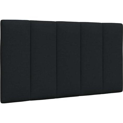 Kopfteil-Kissen "Hanko" Schwarz 80 cm Stoff