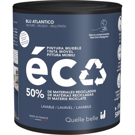 pittura per restauro legno mobili "eco mobili" blu atlantico 500 ml (1/3)