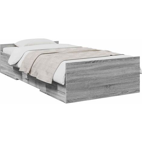 Maison Exclusive - Telaio del letto con storage Sonoma grigio 80 x 200 cm (1/5)