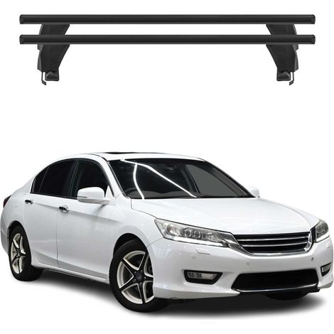 OMAC Dachträger Querträger Alu für Honda Accord mk9 Limo 2013-2017 – Abschließbar – T-Nut – City-Crash-getestet – Max. 50 kg Schwarz (1/5)