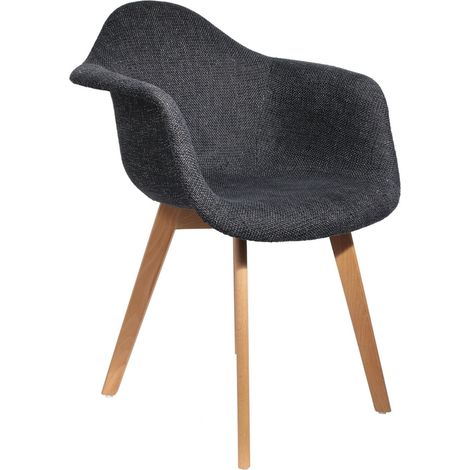 Fauteuil design scandinave en grosse maille FLORA