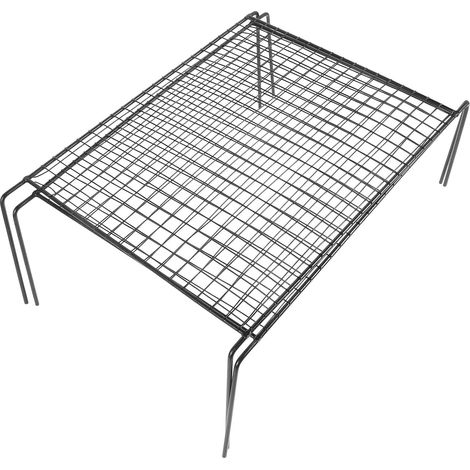 Organisateur Design en Maille en Fer Noir avec Étagère Télescopique Réglable pour Rangement Flexible et Support D’objets Lourds de Placard Cuisine (1/5)