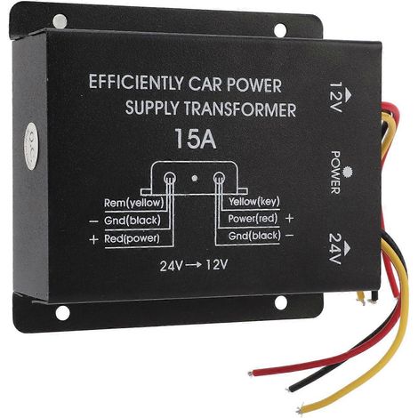 24V auf 12V Abwärtsregler 15A Kfz-Netzteil-Konverter 180W Spannungsreduzierer für LKWs