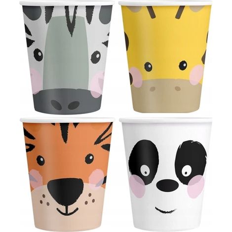 Bicchieri Safari ANIMALS da 220 ml, confezione da 4 pezzi. (1/5)