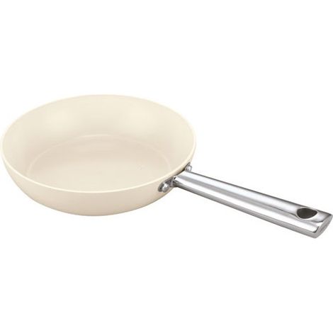 Poêle antiadhésive BEKA CICLA 20 cm crème revêtement céramique, fond 5 mm induction (1/2)