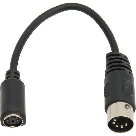 Câble adaptateur clavier/souris DIN 5 broches mâle vers mini DIN 6 broches femelle pour PS2 5,9 pouces (1/4)