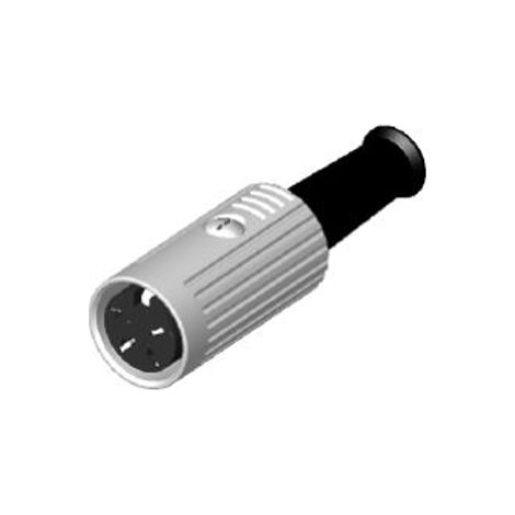 Connecteur DIN RS PRO, 4 contacts, Femelle, Montage sur câble ( Prix pour Paquet de 5 )