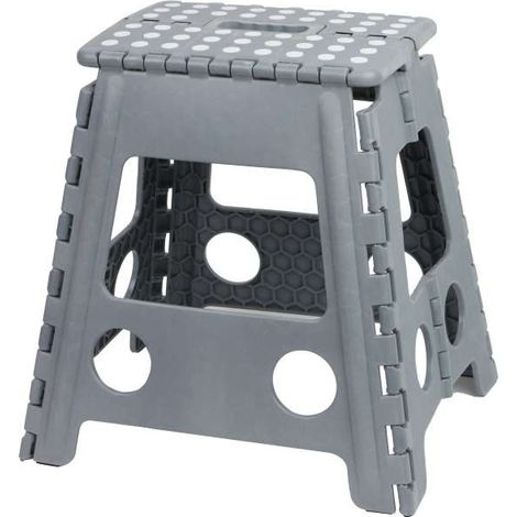 Sgabello Pieghevole Grigio in Plastica - 39x29x22 cm (1/5)
