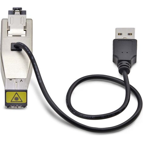 StarTech.com Dongle convertitore multimediale da fibra Gigabit a RJ45 Ethernet, monomodale ottico 10 km/multimodale 800 m, alimentato via USB, compatto, micro mini, TAA (GIGABIT FIBER TO RJ45 ETHERNE (1/5)