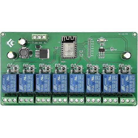 ESP8266 5V WLAN-Relaismodul mit 8 Kanälen zur Steuerung von Hausautomationssystemen