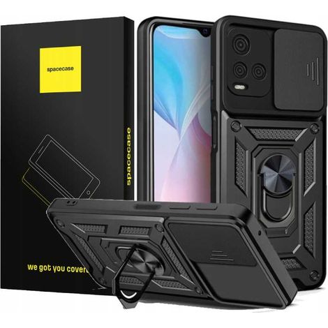 Boîtier Spacecase Camring Vivo Y21s noir (1/5)