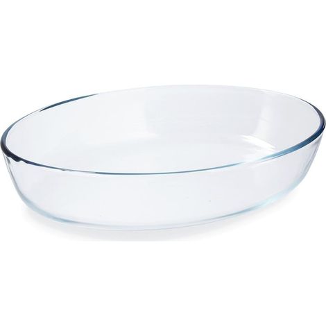 1 Plat À Four Ovale, Verre Borosilicate, 30x21x6 Cm, Résistant, Compatible Four Et Lave-vaisselle, Pour Cuisson (1/4)