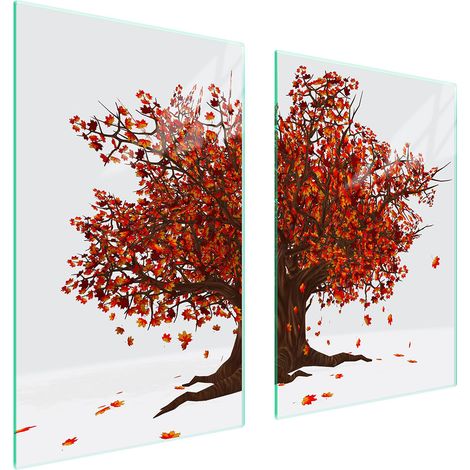 Assiette de protection en verre pour la cuisine 65x52 bois (1/5)