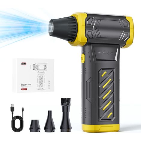 Soffiatore ad aria compressa - 130.000 giri/minuto, potente mini soffiatore senza fili con batteria da 8000 mAh, 3 velocità regolabili, soffiatore per tastiere, dispositivi elettronici, pulizia del PC