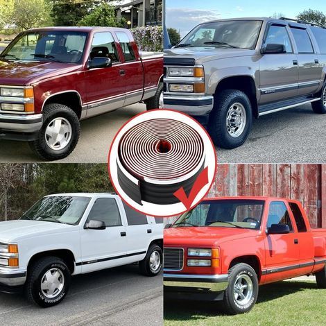 157 Zoll lange Chrom-Seitenleisten für Chevy GMC Pkw und Lkw 1988-1998, Silverado, Suburban, Tahoe, Blazer, C1500, K1500, Jimmy Truck. (1/5)