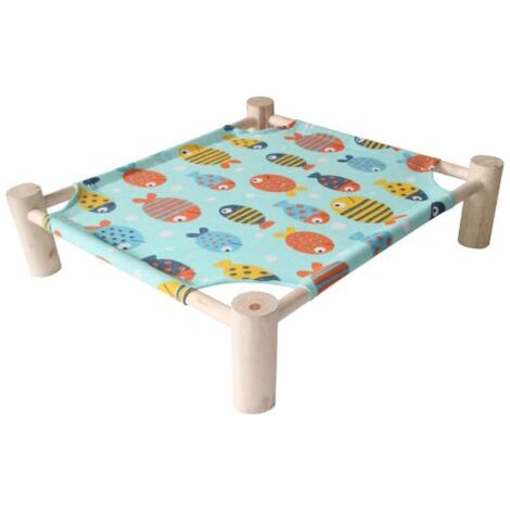 BUNTHAUS Lit de promenade pour animaux, lit d'été pour chien, tapis en bois pour chat, lavable et utilisable en toutes saisons, lit de promenade pour chien et chat (1/5)