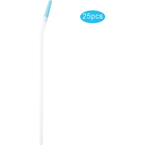 25 pièces Sachet Canule d'aspiration courbée pour chirurgie implantaire dentaire, tuyau flexible d'aspiration buccale, instrument dentaire (1/5)