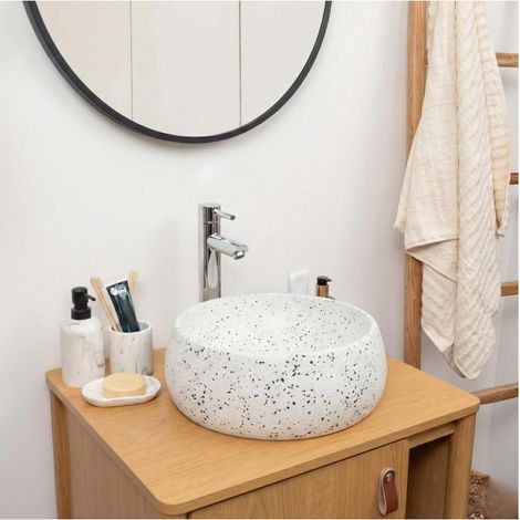 Lavabo sobreponer D.40 x H.15 cm terrazzo ZOLI