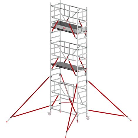 Altrex Klappgerüst RS Tower 54 Aluminium Holz-Plattform 0,75x1,85m mit Safe-Quick 6,8m AH