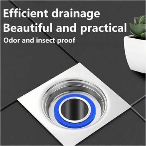 Noyau Évacuation Sol - Acier Inoxydable 304 - Clapet Anti Odeurs - Pour Douche Et Balcon - Diamètre 25 mm (1/5)