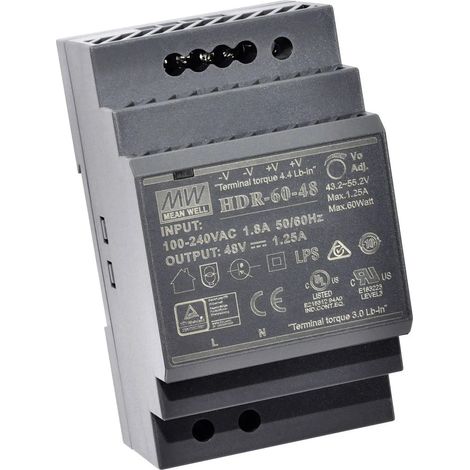 [NEUWERTIG] B-Ware Mean Well Schaltnetzteil Din Schiene Netzteil Stromversorgung 60 W 48 V 1 25 A