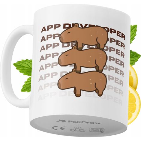 Lustige Kaffeetasse mit witzigem Textdesign für App-Entwickler – ideal für Geburtstage, Namenstage und Feiertage. Hochwertige Tasse für besondere Anlässe im Homeoffice oder Büro. Farbe: Weiß, 330 ml. (1/5)