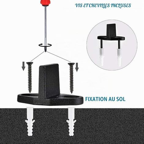 MEISO Guide Porte Coulissante, Plancher pour Porte D'armoire en Bois (1/3)