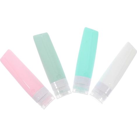 Bouteille de voyage réutilisable en silicone pour le rangement, lot de 12 couleurs assorties (1/5)