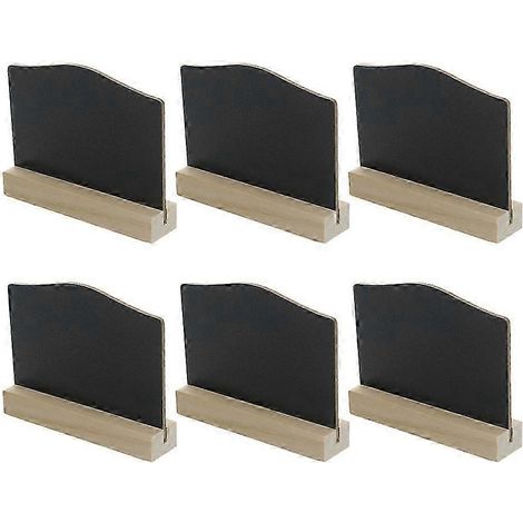 Lot de 6 mini panneaux ardoise double face avec supports, petits tableaux d'affichage de table pour restaurants, mariages, événements en intérieur et décoration intérieure (1/5)