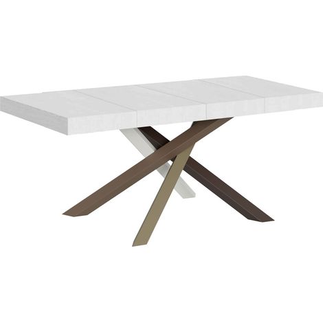 Tavolo Allungabile 120/224x90x77 cm Volantis Premium Bianco Frassino (1/4)