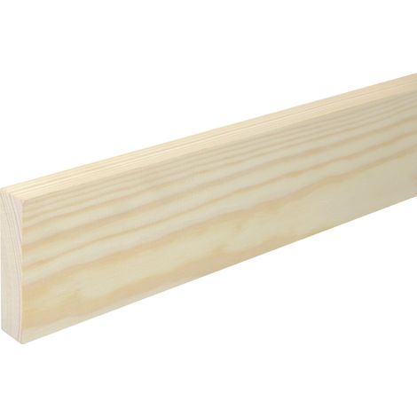 FN Neuhofer Flachleiste 100 cm 80 x 19 mm Fichte/Kiefer Sockelleiste (1/2)