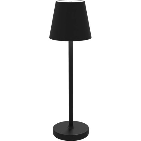 Lampe de chevet LED rechargeable USB-C 3 couleurs Noir Ø11,2x36,5 cm (1/5)