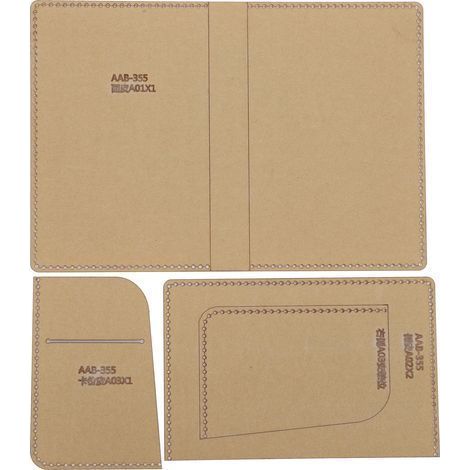 3-teiliges Acryl-Schablonen-Kartenetui, DIY-Passhülle, Ledermusterform, Bastelwerkzeuge (1/5)