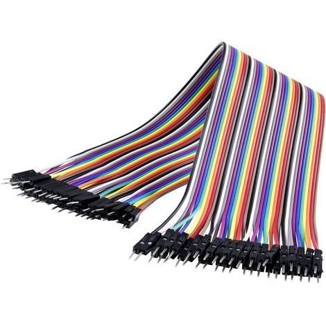 RENKFORCE JKMM403 CÂBLE DE CAVALIER ARDUINO, BANANA PI, RASPBERRY PI [40X PONTAGE FILAIRE DE PRISE MÂLE - 40X PONTAGE FILAIRE DE (1/4)