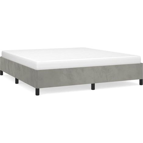 Maison Exclusive - Struttura letto senza Materasso Grigio Chiaro California King Velluto (1/5)