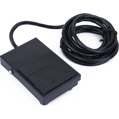 Pédale au pied TFS-1 coque en fer, interrupteur à pédale avec câble de 2 mètres, 220V, contacteur robuste pour machines, commande manuelle par pied, accessoire industriel durable. (1/5)
