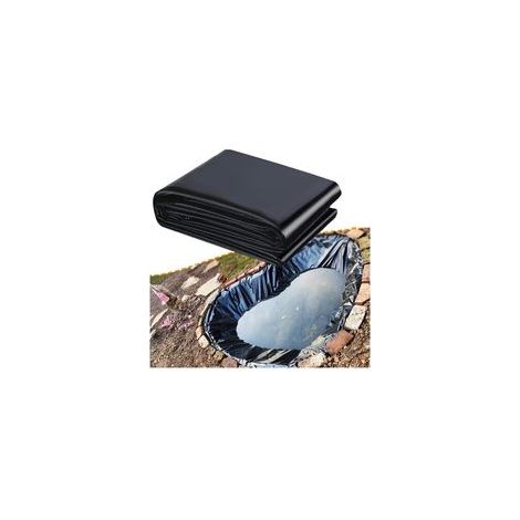 Revêtement De Bassin En HDPE Noir Bâche D'étang 0.12mm Flexibilité Doublure Pour Bassin Liner Bassin Membrane Étanche Pour Petits Étangs, Bassins À Poissons, 1x1m 2x5m 3x8m 5x7m(Taille:1x1m(3.3x3.ft))