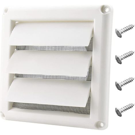 Couvercle De Ventilation De Secheuse - 10 Cm - Pour Hotte Murale Extérieure - Polyplastique UV - 1 Piece (1/5)