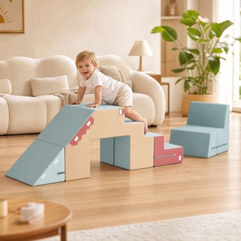 Bloques de espuma para bebé con fundas extraíbles, set de escalada interior multicolor DESVIAE (1/5)
