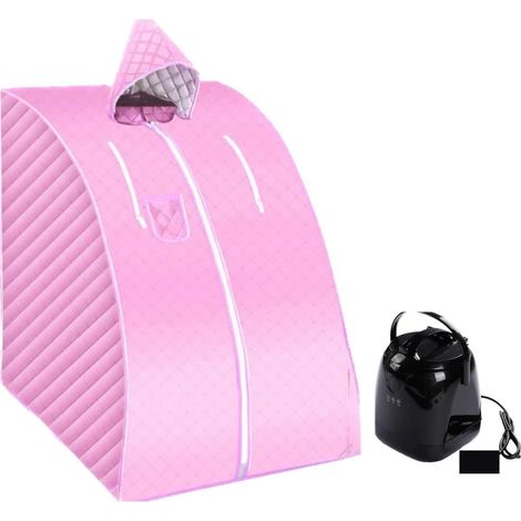 Kit de sauna portatif Tente portative de pièce de Sauna de vapeur avec le Pot de vapeur du chapeau 2.0L, support en métal fort d'acier inoxydable de SPA de bain amincissant Tente de sauna personnelle (1/5)