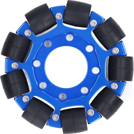 Roue omnidirectionnelle 4 pouces en alliage d'aluminium, composant de moyeu pour robot jouet à monter soi-même (roue omnidirectionnelle simple) M5604-0014-0102 (1/5)