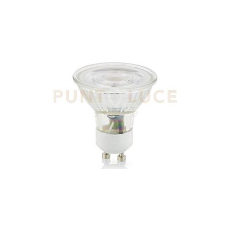 LAMPADINA LED GU10 VETRO BIANCO 5W, 345LUMEN, 2.200K-2.700K-3.000K D.5CM H. 5,3CM DIMMERABILE